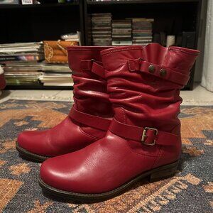 New Eric Michael red Laguna boots